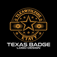 Texas Badge Vector Logo Design