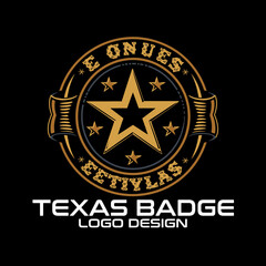 Texas Badge Vector Logo Design