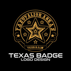 Texas Badge Vector Logo Design