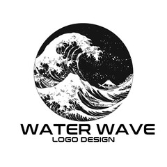 Water Wave Vector Logo Design