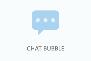Chat bubble icon or logo sign symbol vector illustration