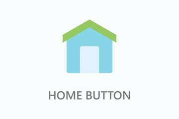 Home button icon or logo sign symbol vector illustration	