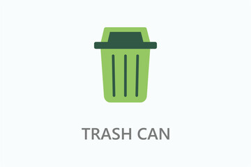 Trash can icon or logo sign symbol vector illustration