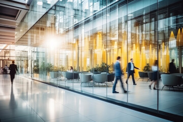 Fototapeta premium Blurred Office Workspace Concept