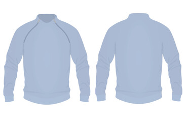 Blue  long sleeve t shirt. vector