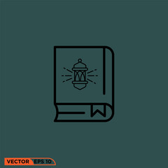 Ramadhan icon design vector graphic of template, sign and symbol, line style 
