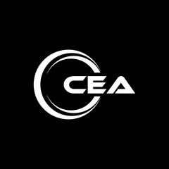 CEA letter logo design in illustration. Vector logo, calligraphy designs for logo, Poster, Invitation, etc.