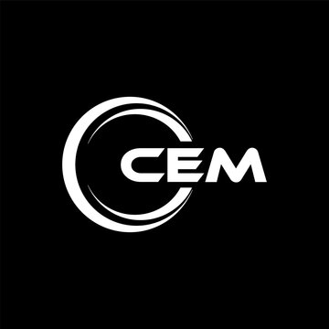 CEM letter logo design in illustration. Vector logo, calligraphy designs for logo, Poster, Invitation, etc.
