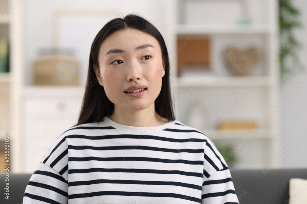 Sticker Portrait of beautiful confident businesswoman in office