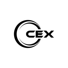 CEX letter logo design in illustration. Vector logo, calligraphy designs for logo, Poster, Invitation, etc.