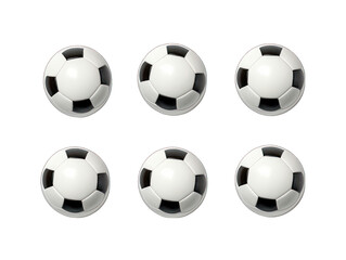 soccer ball collection set isolated on transparent background, transparency image, removed background