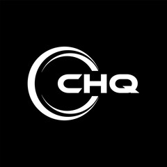 CHQ letter logo design in illustration. Vector logo, calligraphy designs for logo, Poster, Invitation, etc.
