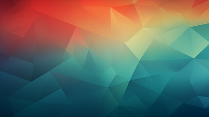 Obraz premium Fiery Sunset Abstract Polygonal Gradient