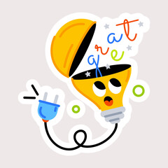 Check out flat sticker of a great idea 