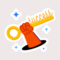 Grab this flat sticker of success secret 
