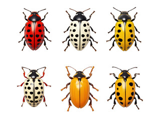 Collection set of spittlebug isolated on transparent background, transparency image, removed background