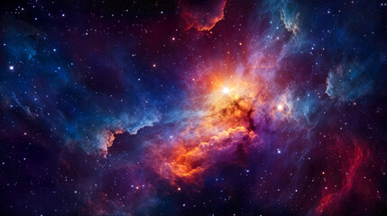 Fototapeta premium A mesmerizing view of the Milky Way galaxy, adorned with stars and celestial dust, captured in a long-exposure photograph with a grainy texture