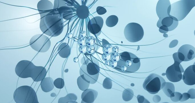 o-Toluidine rotating molecular 3d structure ball-and-stick model, looped video ortho-toluidine
