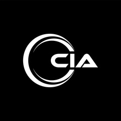 CIA letter logo design with black background in illustrator, cube logo, vector logo, modern alphabet font overlap style. calligraphy designs for logo, Poster, Invitation, etc. - obrazy, fototapety, plakaty