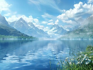 lake in the mountains