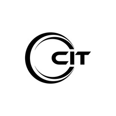 CIT letter logo design with white background in illustrator, cube logo, vector logo, modern alphabet font overlap style. calligraphy designs for logo, Poster, Invitation, etc.