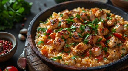 paella in a pan