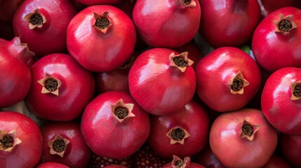 Fresh pomegranates, a fruit associated with rosh hashanah