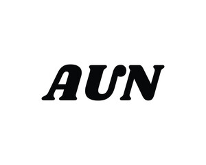 AUN logo design vector template