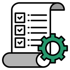 Standard Operating Procedures Icon For Design Elements