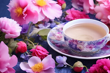 Obraz na płótnie Canvas flower tea