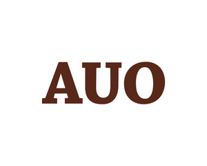 AUO logo design vector template