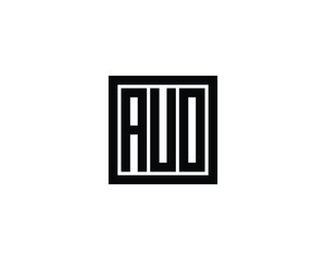 AUO logo design vector template