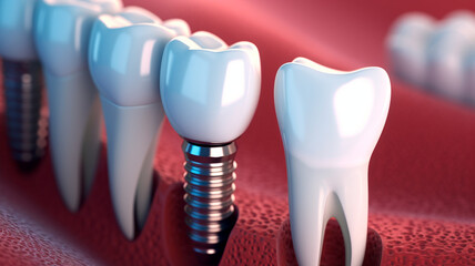 dental implant dental treatment. model