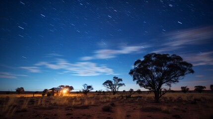 The vastness of a starry night sky in a remote location