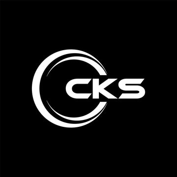 CKS letter logo design with black background in illustrator, cube logo, vector logo, modern alphabet font overlap style. calligraphy designs for logo, Poster, Invitation, etc.