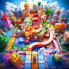 toy world with plenty of different toys generated by AI