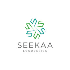 Abstract of letter S elegant logo for group and comunity. Group of luxury letter S logo design