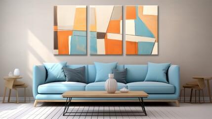 Abstract tritone art piece for collectors