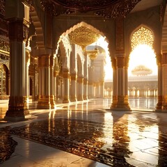 interior of a mosque - obrazy, fototapety, plakaty