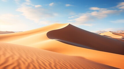 Fototapeta na wymiar A desert landscape with vast sand dunes