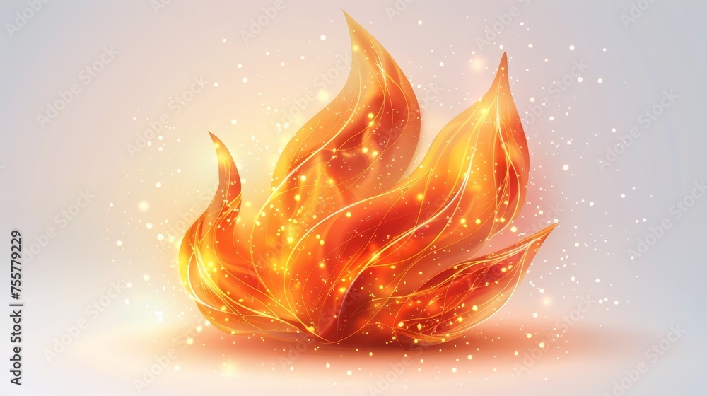 Poster Modern illustration showing a hot air flow effect. Heater element. Gradient curve line.