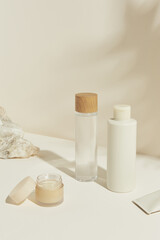 Fototapeta na wymiar Set of skin care package design resource