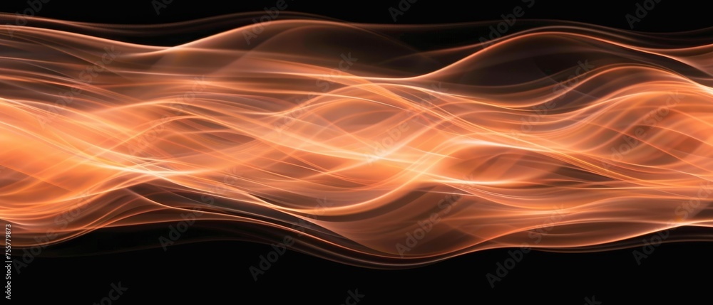Poster a long exploding tale light on black , a technology background