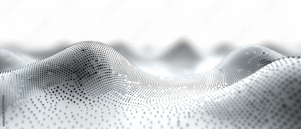 Poster The pattern of dots and weave lines. Abstract background. The structure of the network connections.
