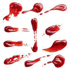 Foto op Canvas collection of ketchup stains each one is shot separately © Zaleman
