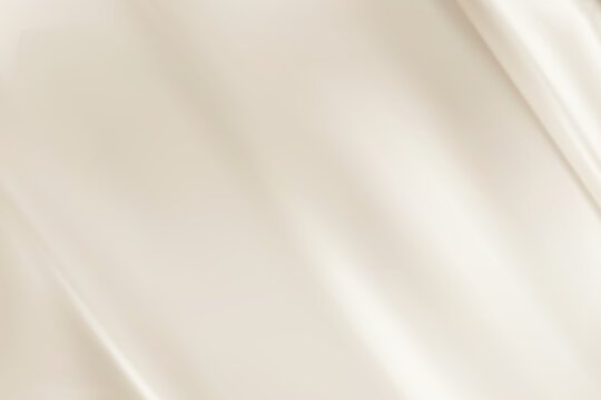 Abstract light beige gradient background. Minimalistic subtle wavy silk texture. 3D vector illustration.