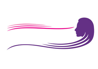 silhouette of a woman logo design