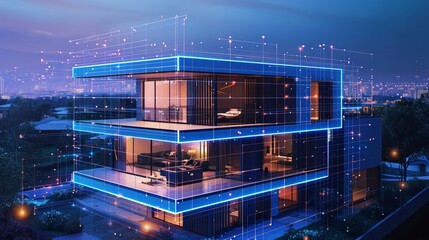 A futuristic smart home fully integrated with 5G technology