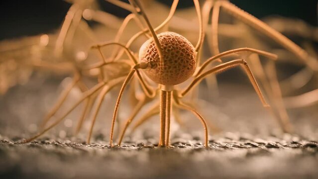 Recreation of a bacteriophage virus infecting - Powered by Adobe