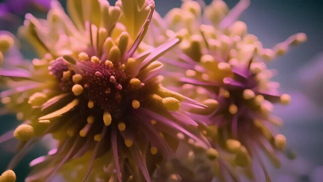 Recreation of microscopic view of retrovirus